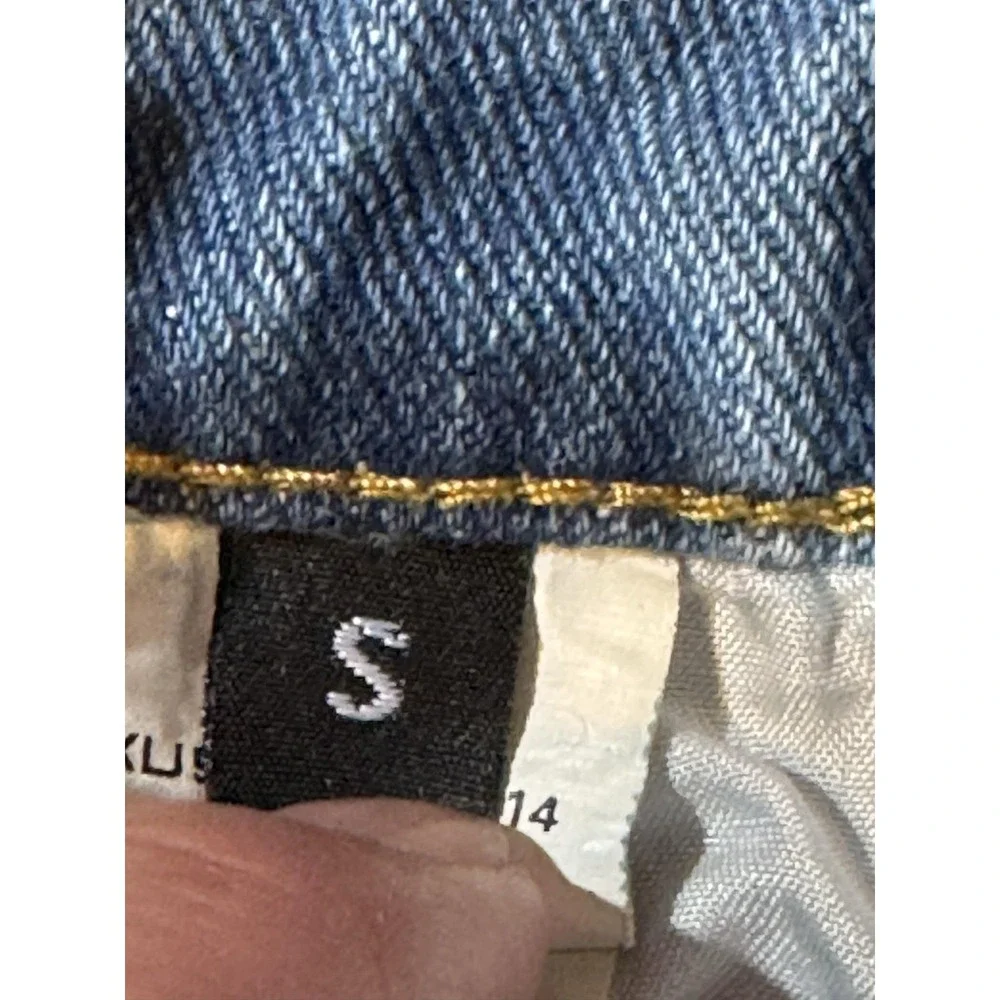 Denim Bib Overalls Womens Small Blue 100% Cotton Utility Workwear Pockets Casual